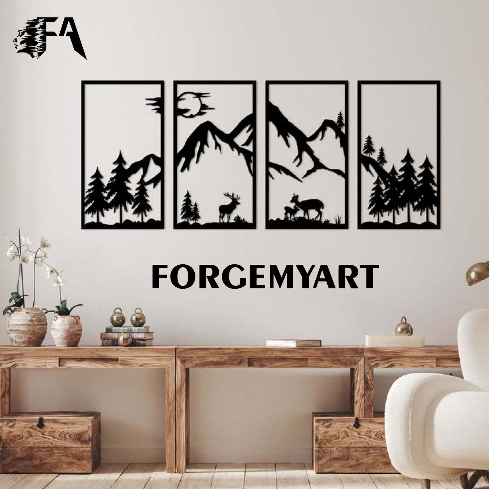 mountain-wilderness-metal-wall-art-4-panel-set