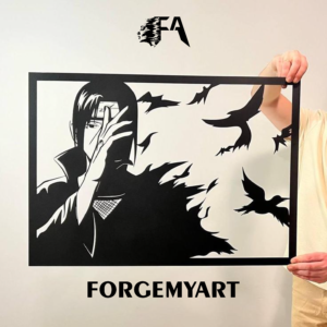 Shadow Raven Ninja Metal Wall Art (Inspired by Itachi Uchiha)