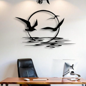 Sunset Flight Metal Wall Art